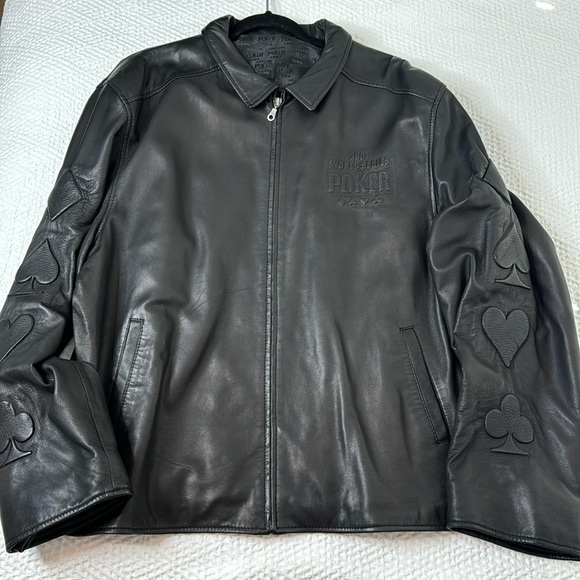 Leather World Series of poker jacket - Picture 3 of 12